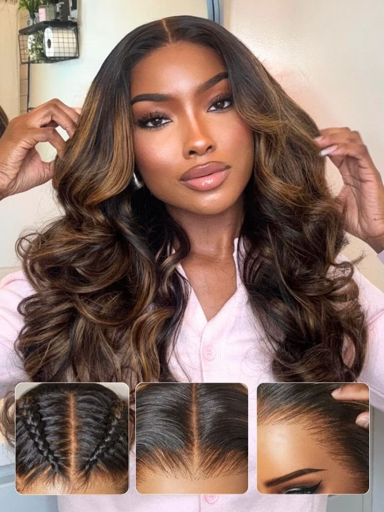 Honey Luxe Soft Balayage Body Wave Unit)