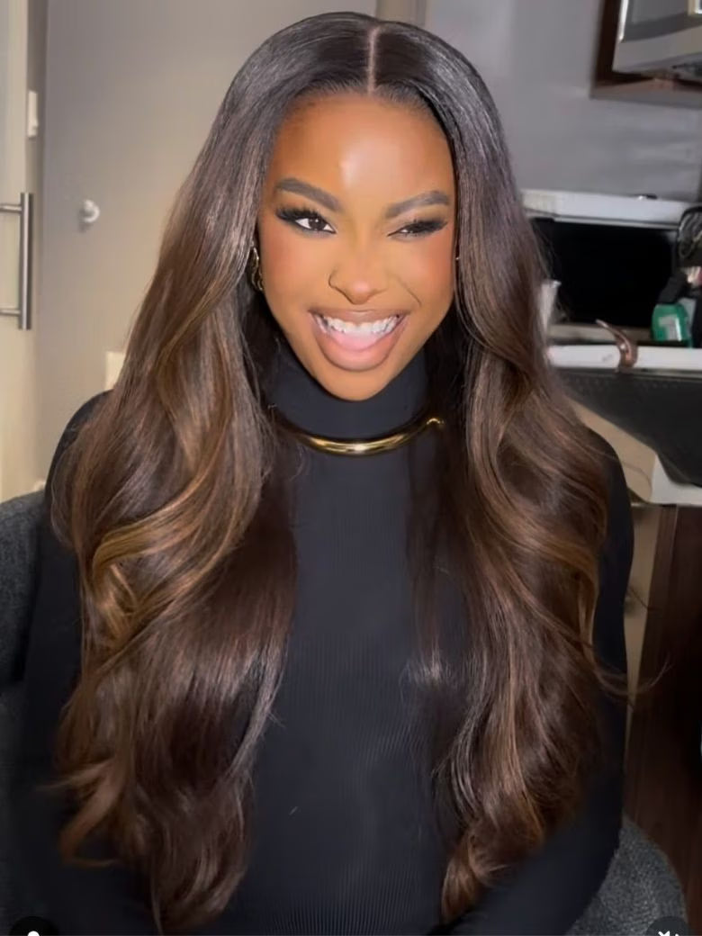 Midnight Caramel Luxe Highlight Wig