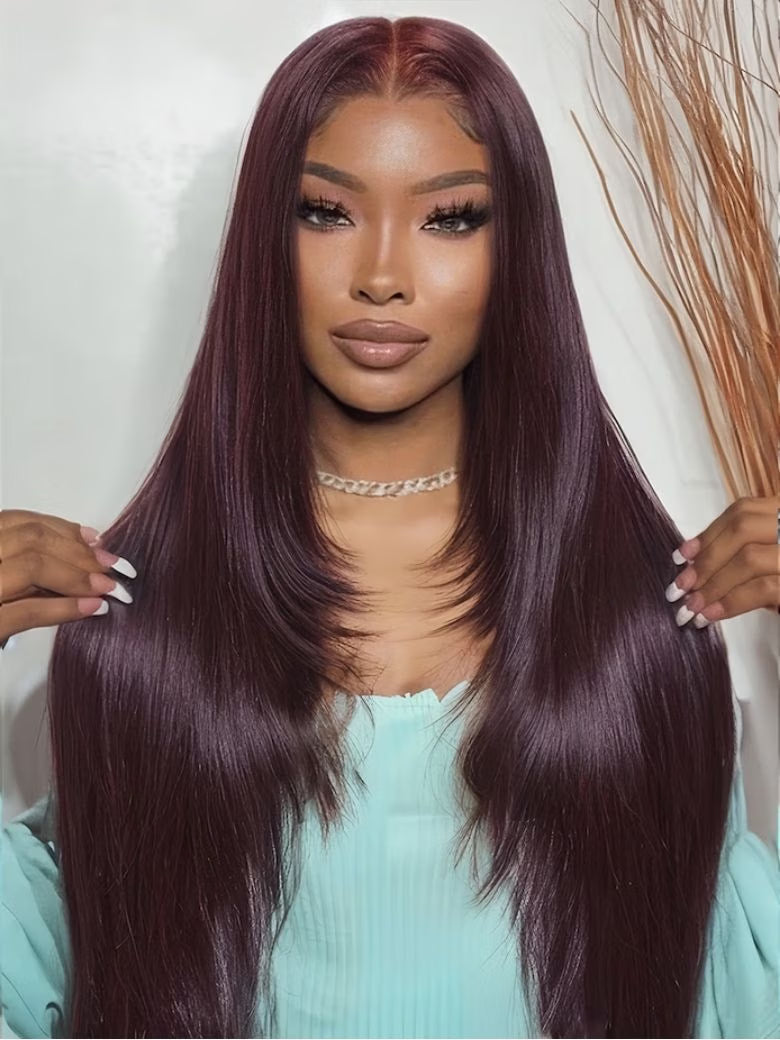 Plum Royale Layered Luxury Wig
