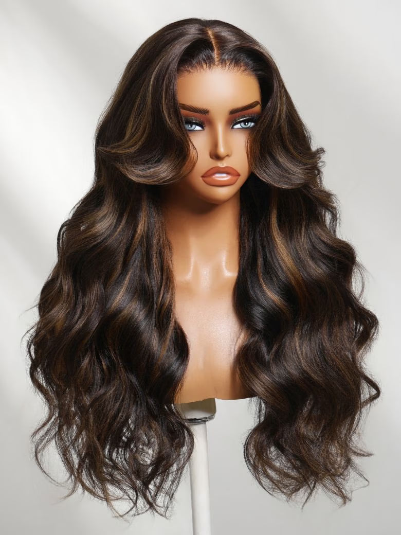 Midnight Caramel Luxe Highlight Wig
