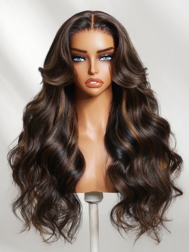 Midnight Caramel Luxe Highlight Wig