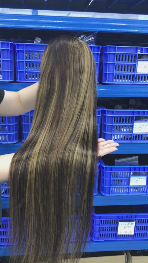 💋 Brown Sugar Drizzle – Soft Brown & Honey Blonde Luxury Wig