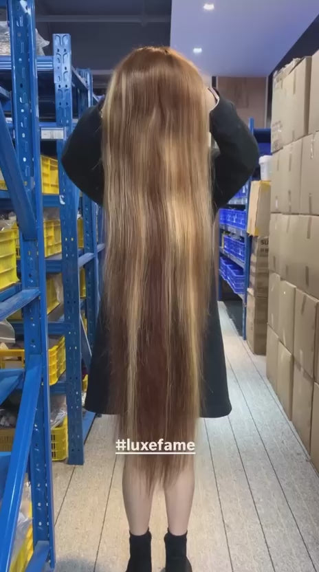 💋 Brown Sugar Drizzle – Soft Brown & Honey Blonde Luxury Wig